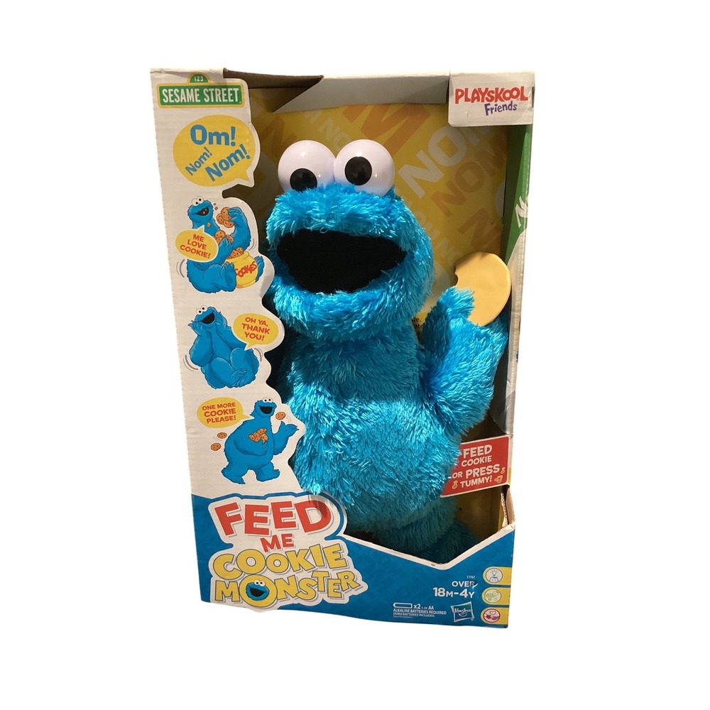Playskool Sesame Street Feed Me Cookie Monster Plush Toy Sounds Phrases‎ E1961